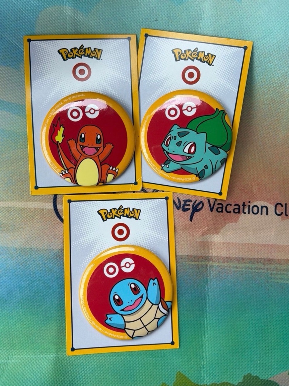 Pokemon target button pin set